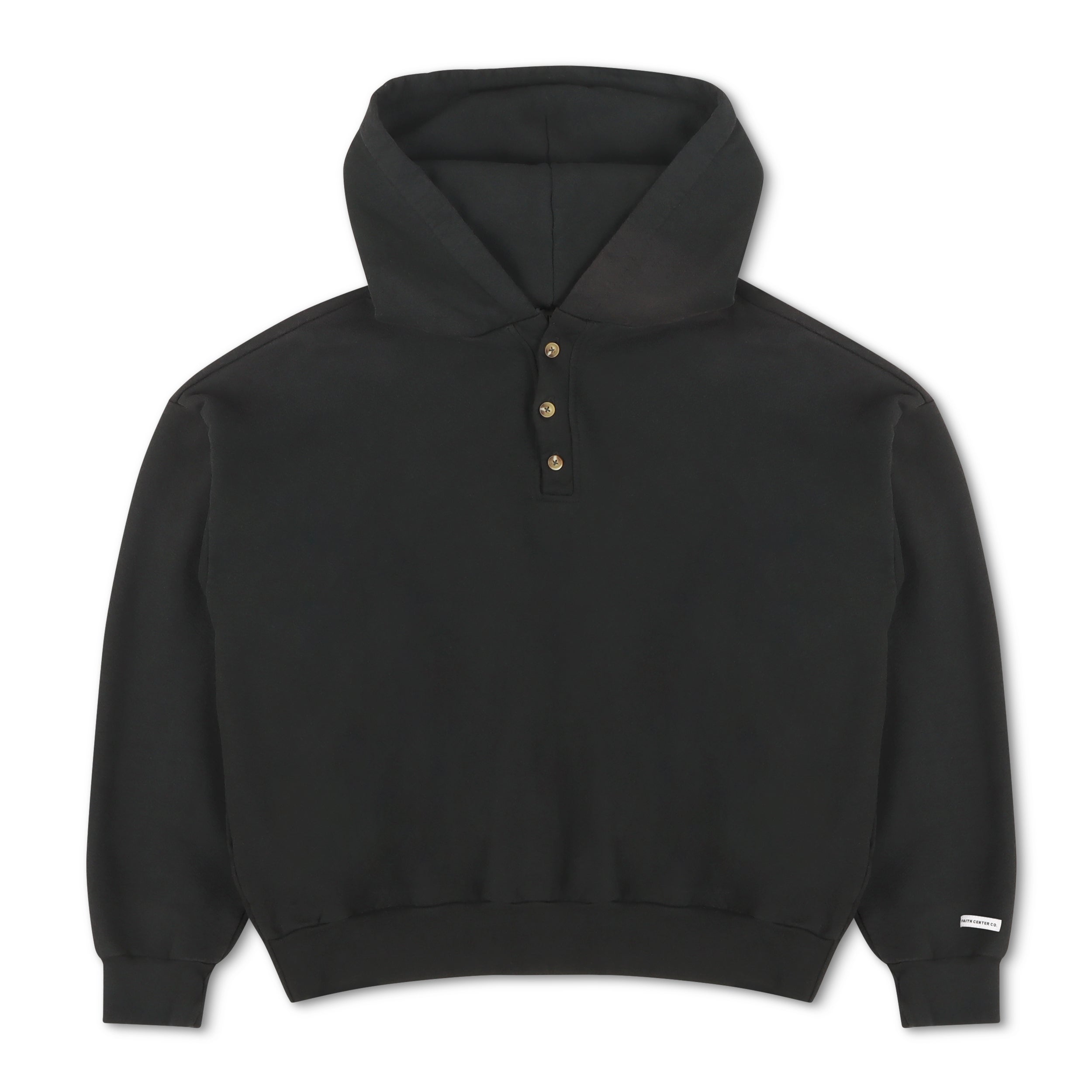 3 button henley hoodie best sale